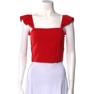 Alice + Olivia Red Crop Top